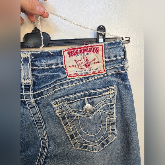 Vintage Y2K True Religion Joey Super T Low Rise Women's Boot Cut Blue Jeans - Picture 12 of 16